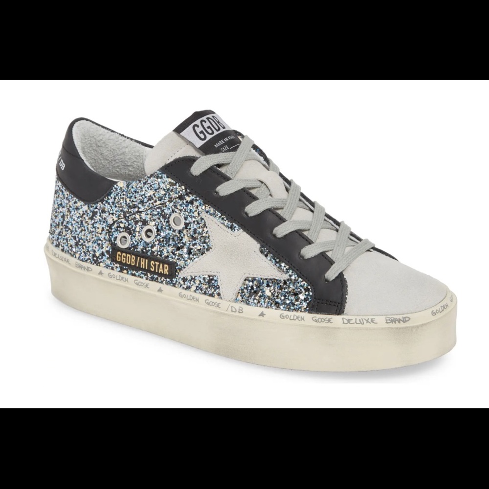 Glitter Hi Star Platform Golden Goose Shoes
